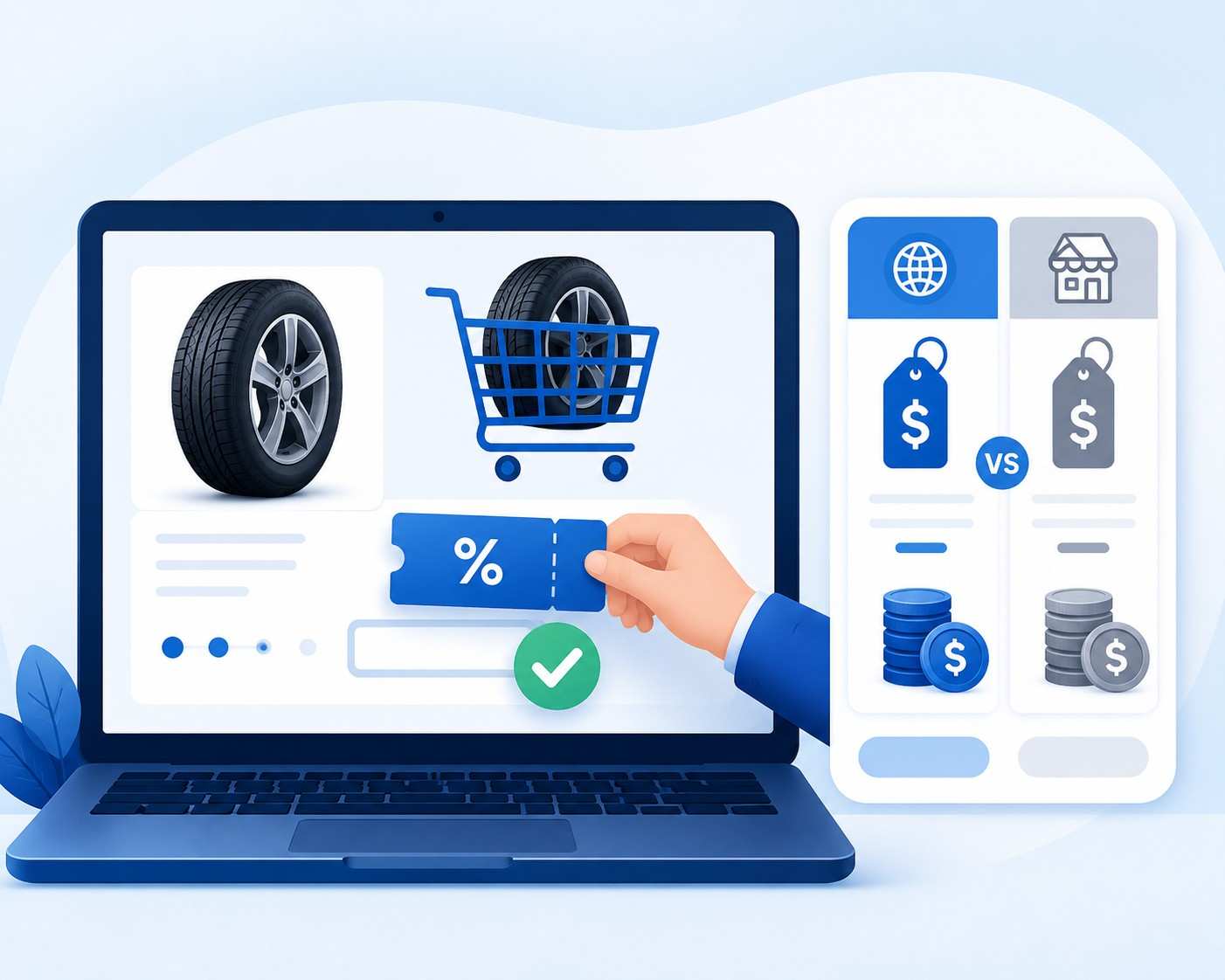 Online tire deal price comparison chart