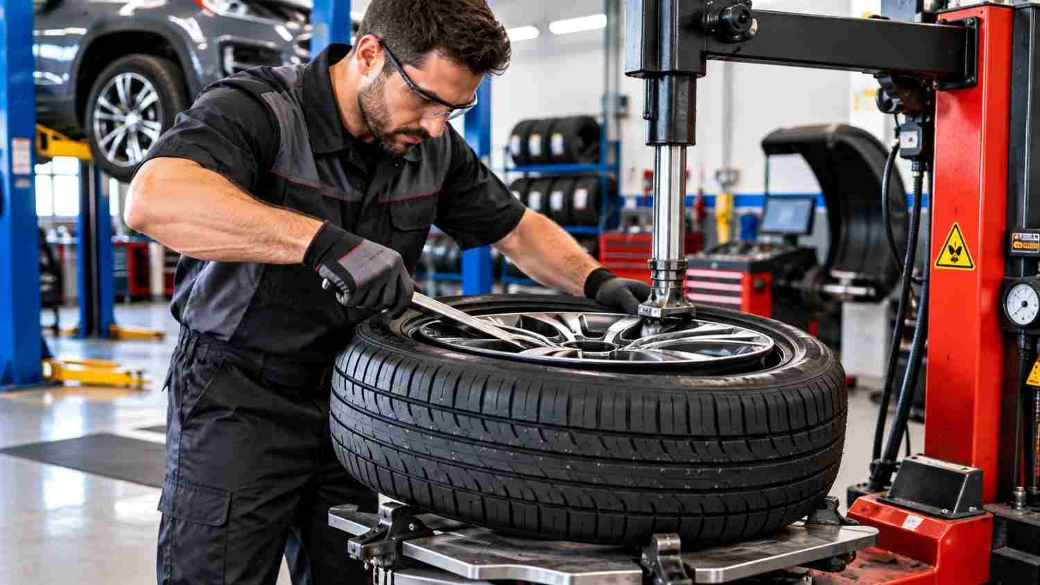 Tire Rack recommended installer mounting a new tire