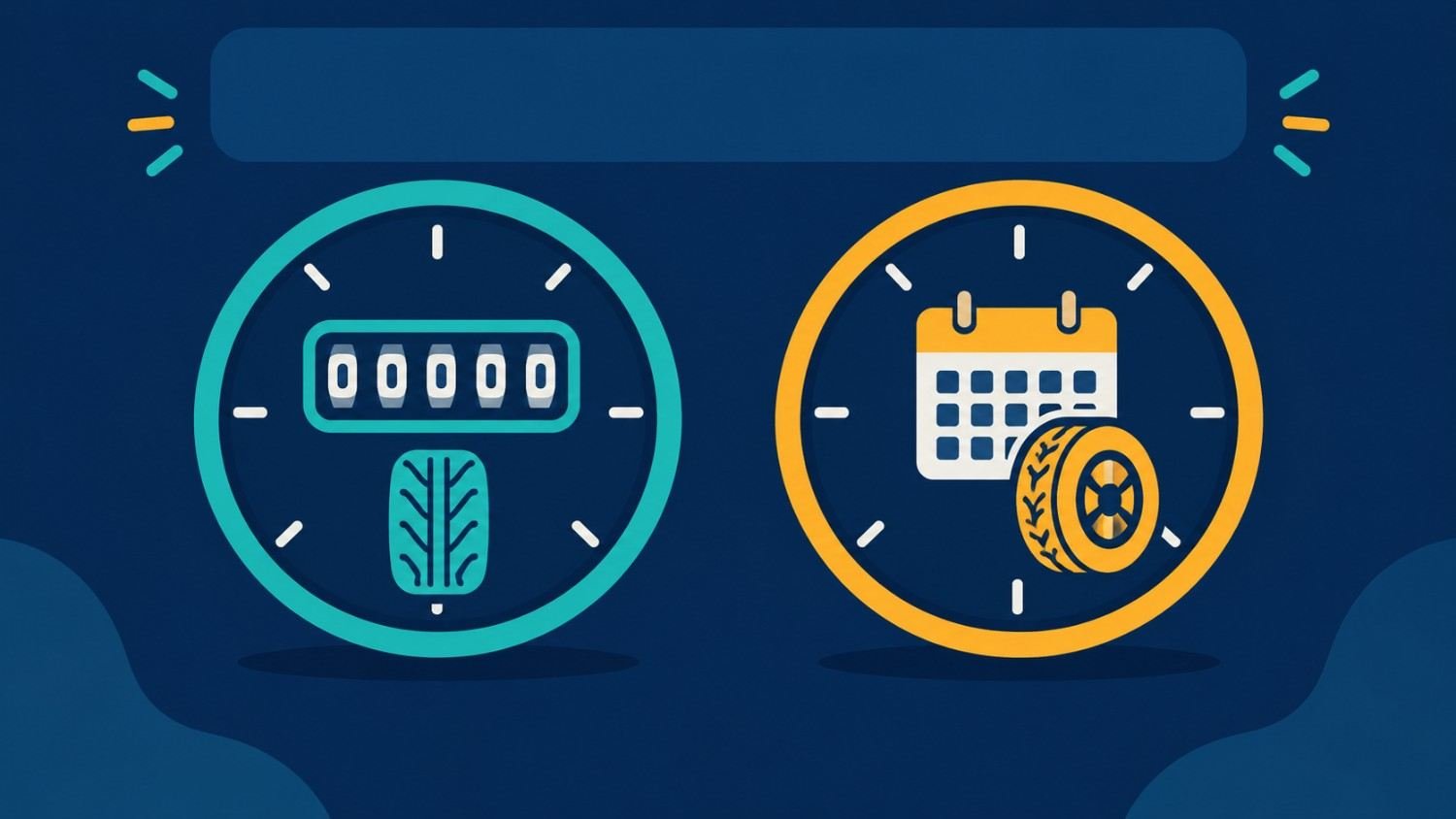 Infographic comparing tire mileage wear and tire age when deciding how long tires last
